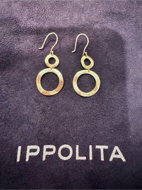 Ippolita classico 18k yellow gold drop earrings